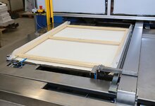 Canvas with frame before stapling