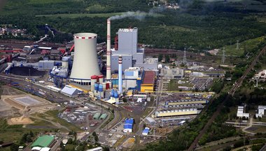 Ventilation and heating for a boiler room (Ledvice power plant)