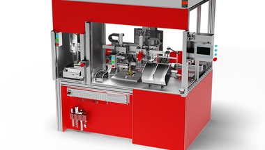 Stroj na montáž dveřní vložky Stroj na montáž dveřní vložky