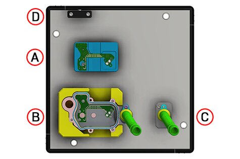 Component layout on the pallet