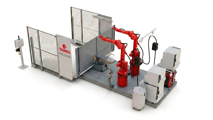 Robotická buňka na ohýbání plechů