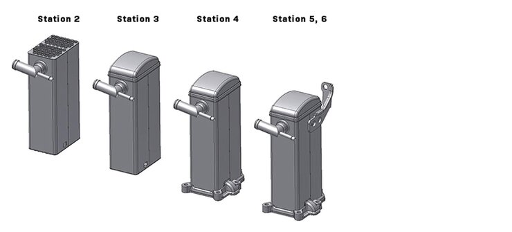 Output status of the cooler from individual stations